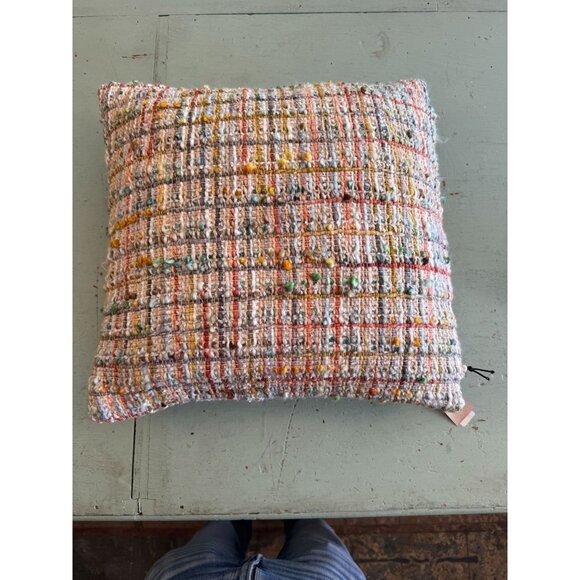 18 Inch Square Woven Acrylic Blend Bouclé Pillow - Picture 3 of 5